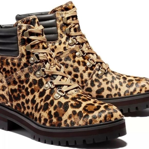 Timberland Shoes - Timberland London Square Women's 6-inch Leopard Lace up Leather Boots